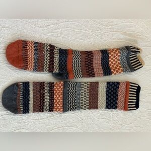 Colorful Striped Knit Socks